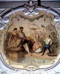 Scène de pêche au château de Chantilly