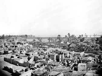 Village à Karnak, Nubie, Égypte, 1887