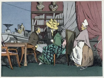 M. le chef de division donnant une audience - dans « Mœurs administratives » par Henri Monnier