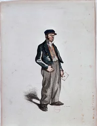 Le Commissionnaire (Facteur) par Henri Monnier, vers 1850