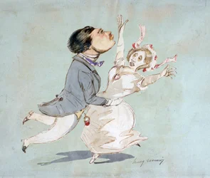 Le couple". Aquarelle d