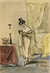 Jeune fille à la maison