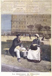 Le déjeuner des travailleurs, du Petit Journal, 1891
