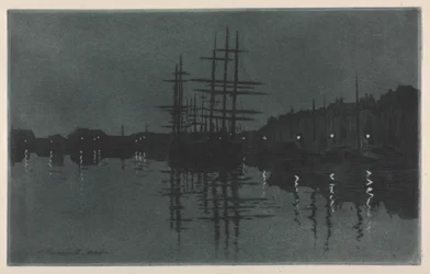 Effet de lune à Dieppe, vers 1885