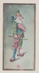Polichinelle, trois-quarts à droite