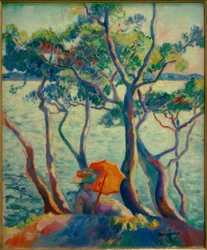 Jeanne à l’ombrelle, Cavalière