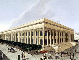 Bourse de Paris, début du XIXe siècle (gravure)