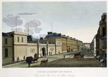Vue de la Banque de France - dans Vues de Paris par Courvoisier