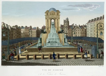 La fontaine des Innocents, vers 1820