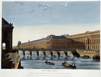 Le Pont des Arts et le vieux Louvre - dans Paris par Courvoisier
