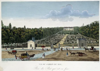 Vue du Jardin du Roi (Jardin des Plantes) prise du pont en face