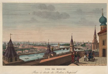 Vue de Moscou depuis le balcon du palais impérial, Russie