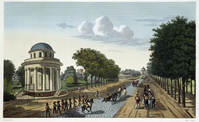 Vue du jardin de Monceau