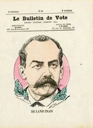 Bulletin 2e série, Satirique en couleurs: De Lanjuinais - Illustration de Henri Demare (1846-1888)