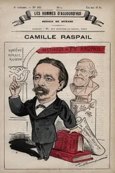 Caricature de Camille Raspail 1827-1893 politicien anglais de 
