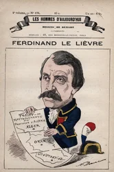 Caricature de Ferdinand Le Lievre (Lelievre) (1799-1886) sénateur anglais en Algérie de 