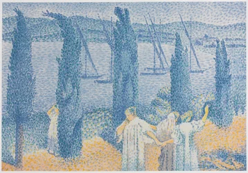 La Promenade Paysage aux cyprès, 1897