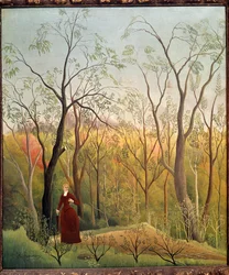 Une promenade dans les bois (peinture sur toile)