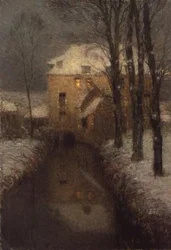 Une maison en hiver