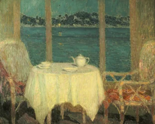 La terrasse devant la baie de St. Tropez