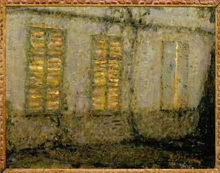 Les volets fermés (peinture sur toile)