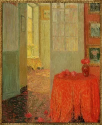 La nappe rouge (peinture sur toile)
