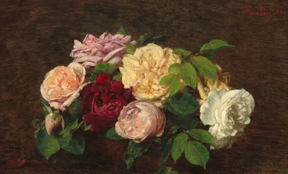 Roses de Nice sur une table