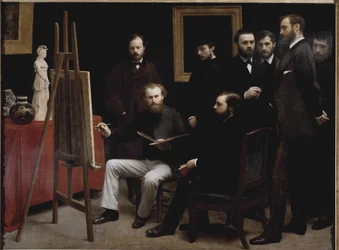 Un atelier aux Batignolles (avec plusieurs portraits d
