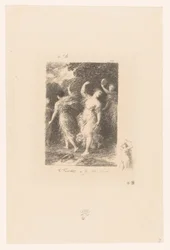 Bacchantes dansant et faisant de la musique
