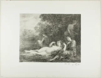 Femmes se baignant, quatrième grande planche
