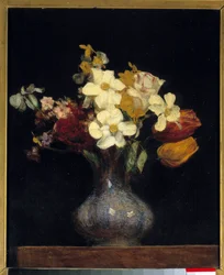 Narcisse et tulipes