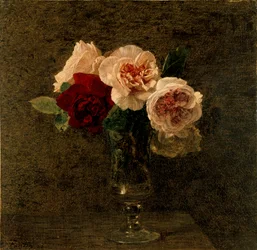 Nature morte : roses roses et rouges, 1886