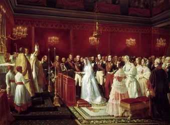 Mariage de la princesse Victoria de Saxe-Cobourg et du prince Louis, duc de Nemours à Saint-Cloud, 27 avril