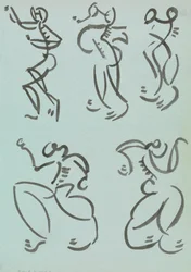 Cinq études de figures dansantes