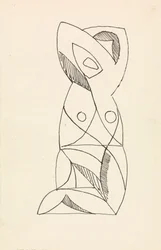 Figure féminine agenouillée