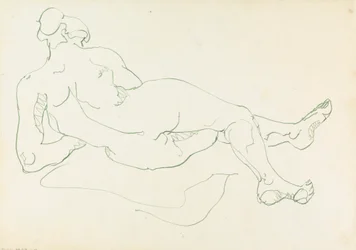Figure féminine allongée