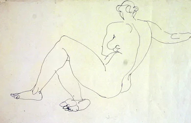 Femme nue allongée de dos