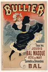Bullier, Tous les jeudis Bal masqué, fête de nuit, 1896