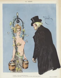 Illustration pour Le Rire (lithographie en couleur)