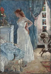 «La toilette» - Jeune fille en négligé - Collection privée