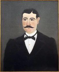Portrait de Frumence Biche en civil (maréchal des logis). Peinture d