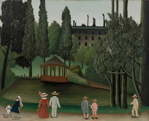 Vue du parc Montsouris, le kiosque, probablement 1908-1910