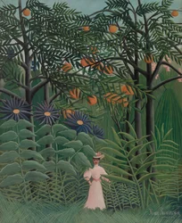 Femme marchant dans une forêt exotique, 1905