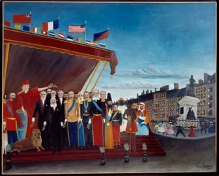 Représentant des puissances étrangères saluant la république en signe de paix, peinture par Henri Rousseau dit le Douanier Rousseau