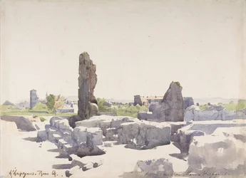 Vue du Colisée depuis la basilique de Domitien et le palais Flavien, Rome, 1864
