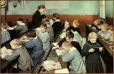 En classe, le travail des petits