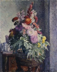 Intérieur avec bouquet de fleurs