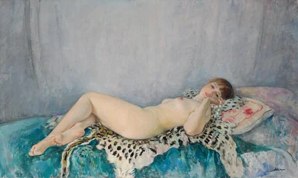 Nu sur peau de léopard, Le Cannet, 1926