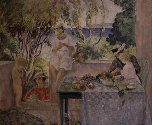 Thé sur la terrasse à St. Maxine