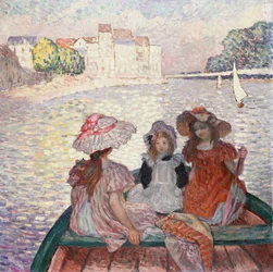 Trois filles dans un bateau